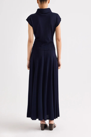 Funnel Neck Sleeveless Top | Blue Nights