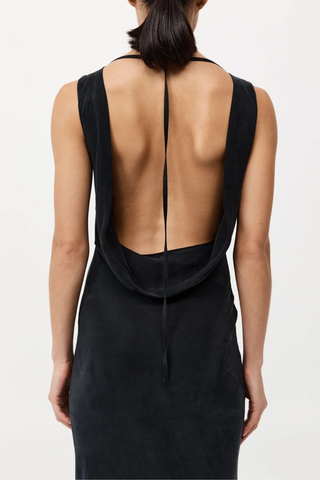 Draped Cowl Dress | Black