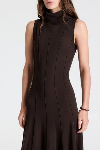 Funnel Neck Sleeveless Dress | After Dark