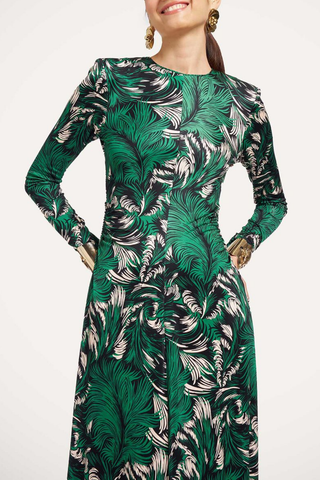 Long Sleeves Angelica Dress | Quill Green