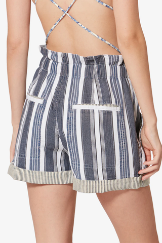 Nirma Shorts | Ecru / Blue