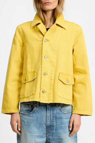 Grace Denim Work Jacket | Vibrant Yellow