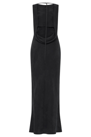 Draped Cowl Dress | Black