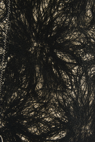 Thread Lace Sleeveless Midi Dress | Black