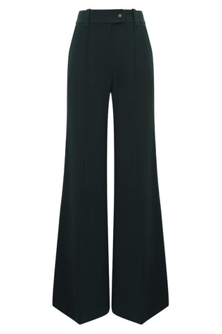 Valiant Wool Flare Pant | Bottle Green