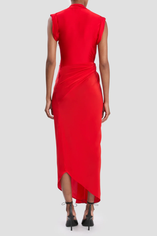 Twist Dress | Cardinal Red