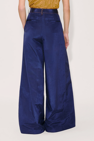 Wide Leg Pleat Pleat Pants | Blueberry