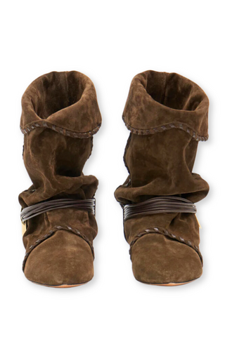 Edrika Suede Slouchy Boot | Bronze