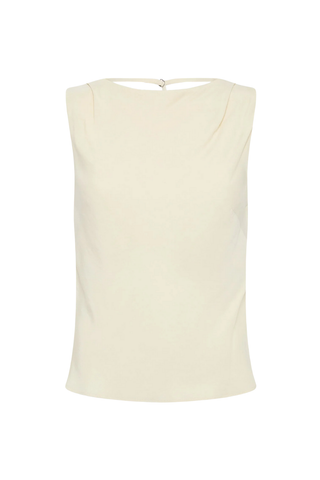 Draped Cowl Top | Dove