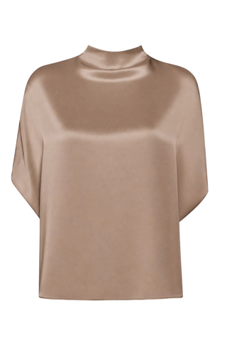 Satin Cape Tee | Oat