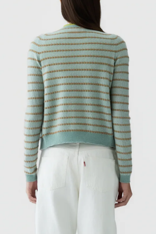 Pebble Stripe Jane Cardigan | Sage Brush Combo