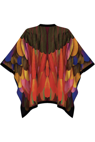 Pancake Poncho Cape | Sunset Feather