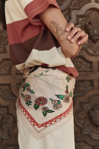 The Derby Silk Bandana | Cream
