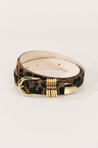 Hollyhock Animal Belt | Dark Jaguar / Gold