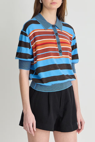 Oda Polo | Blue Multi Stripe