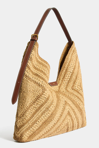 Raffia Bow Shoulder Bag | Natural Raffia