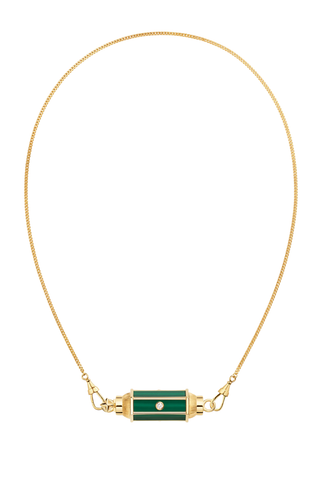 Malachite Baby Locket Necklace