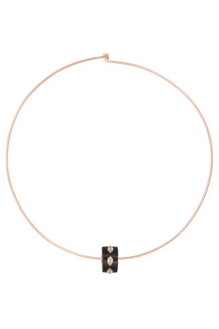 Coral Bead with Marquise Diamonds