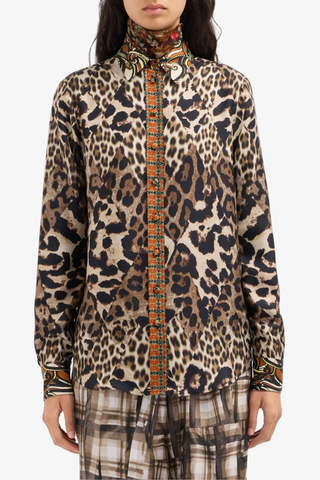 Aloe Longsleeve Silk Shirt | Corallo Nomade 519340