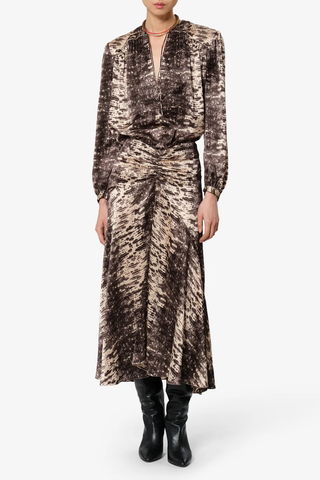 Laren Silk Skirt | Beige