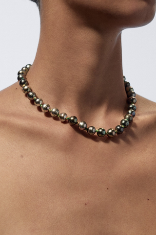 Mauli Tahiti Pearl Necklace | Black 37cm