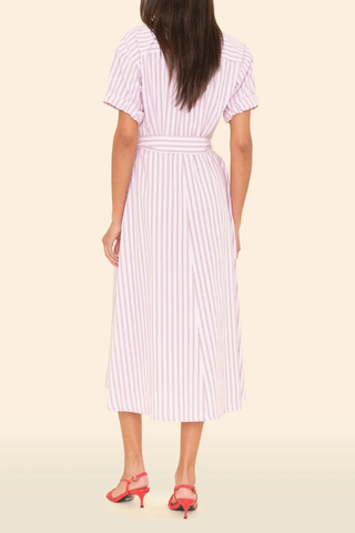 Liora Dress | Blush Cherry Stripe
