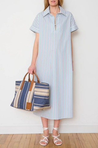 The Riviera Tote | Navy Stripe