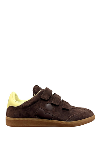 Beth Sneaker | Chocolate/Light Yellow