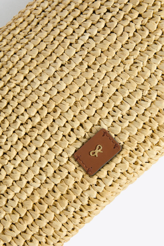 Oversized Bow Clutch | Natural Raffia