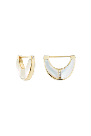 Capri Inlay Huggies | Mother of Pearl