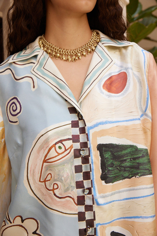 Michelle Silk Shirt | Multi