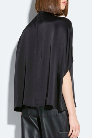 Satin Cape Tee | Black
