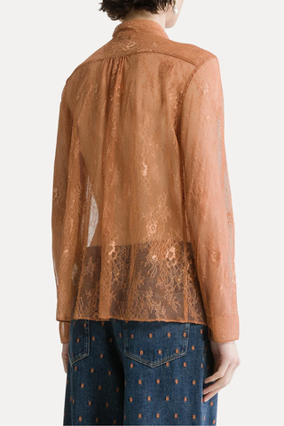 Chantilly Lace Bow-Tie Shirt | The