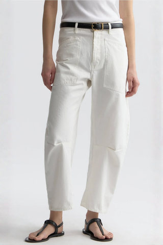 Shon Herringbone Pant | Vintage Cream