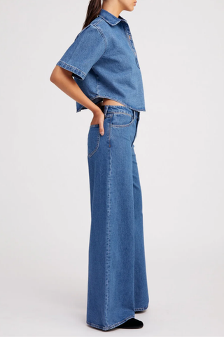 Coco Wide Leg Jeans | Classic Blue