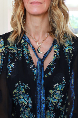 Maris Necktie Long Sleeve Mini Dress | Twilight