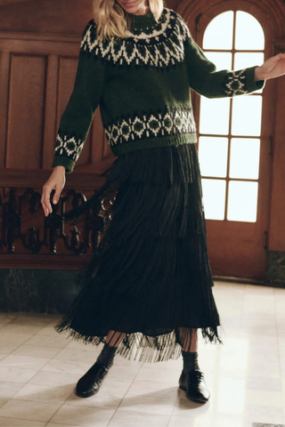 The Fringe Skirt | Black