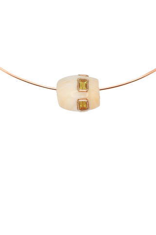 Natural Champagne Shell Bead | Scapolite