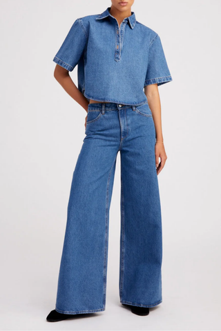 Coco Wide Leg Jeans | Classic Blue