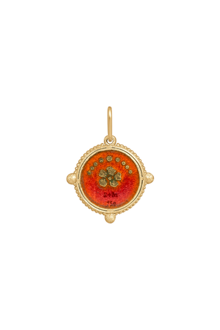 Hand Painted Silver Foil Moon Charm