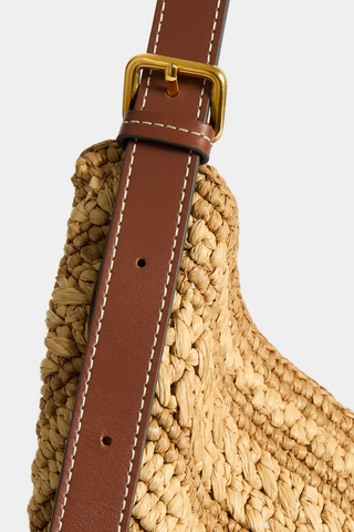 Raffia Bow Shoulder Bag | Natural Raffia
