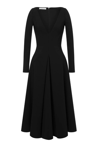 Double Crepe Dress | Black