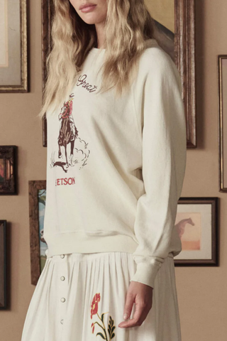 The College Sweatshirt Stetson Graphic | Washed White