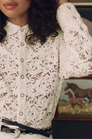 The Relic Lace Western Shirt | Cream