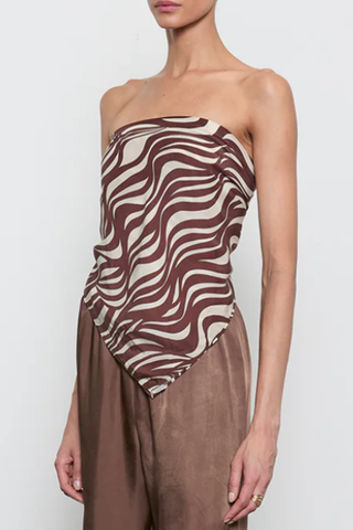 Scarf Top | Wave Print