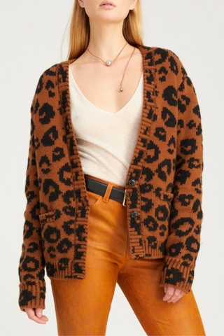 Cashmere Cardigan | Leopard
