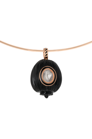 Classic Onyx Coquito Charm | Polki Diamond