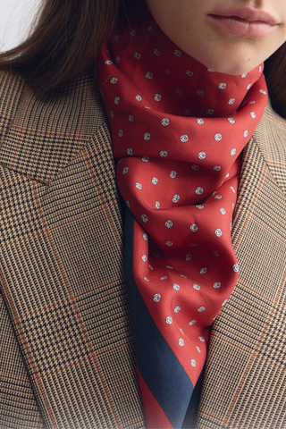 Silk Twill Scarf | Ascot Dot