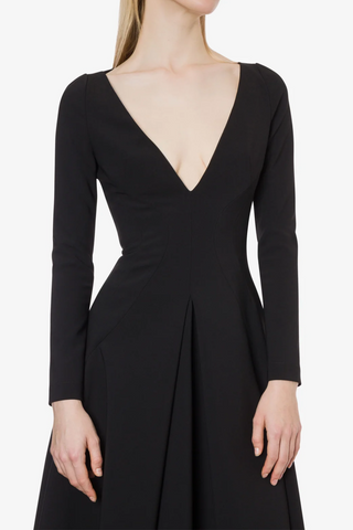 Double Crepe Dress | Black