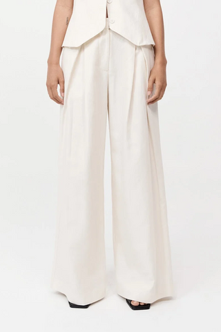 Minimal Fold Trousers | Ivory